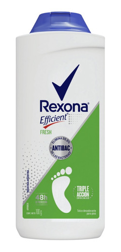 Rexona Efficient Antibacterial Fresh Talco X 100gr