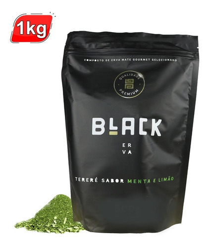Imagem 1 de 1 de Erva Mate Tereré Black Premium Promoção- 1kg Menta E Limão