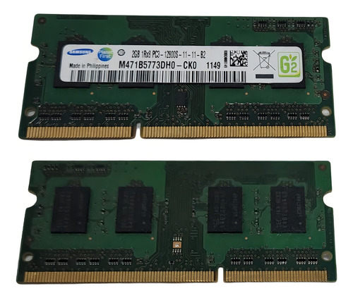 Memoria Ddr3 2gb Pc3-12800s 1rx8 Notebook 1.50v