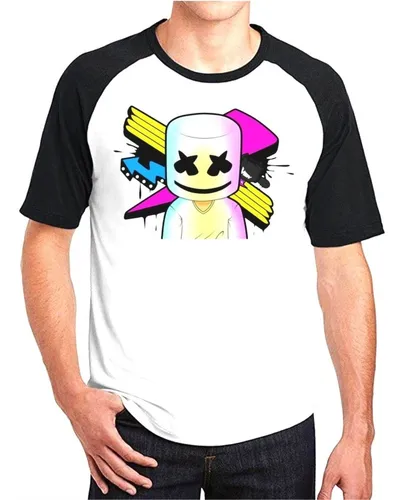 Camiseta Dj Marshmello Adulto E Infantil Camisa Dj Logo 3