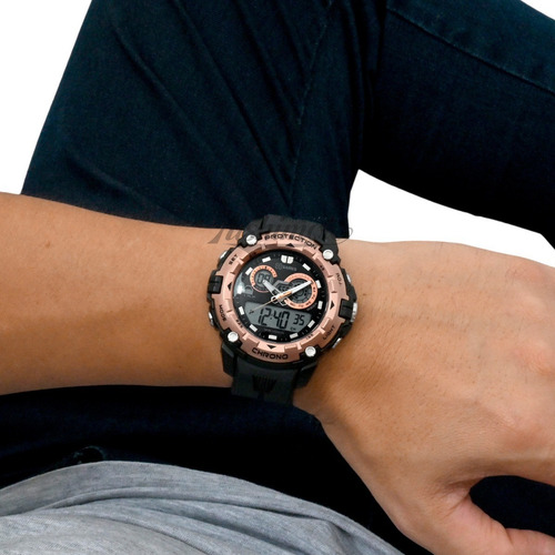 Reloj X-games para hombre Anadigi Xmppa274 Bxpx, color de fondo negro y rosa, color positivo