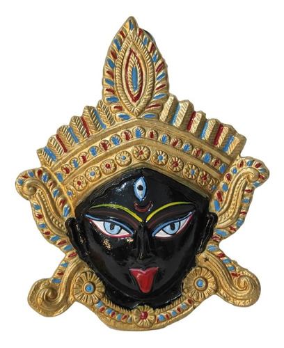 Máscara Indiana Metal Deusa Kali Hinduismo - Renascimento