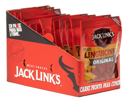 Linguicinha frango Jack Link's Meat Snacks sem osso em pacote pacote de 16