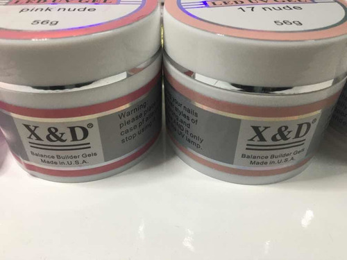 Kit 3 Gel X&d Uv Led 56g Pink Nude, Transparente Unhas Fibra