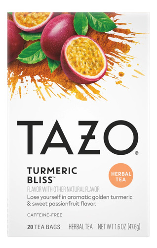 Starbucks Te Tazo Curcuma Maracuya Turmeric Bliss Sin Cafein