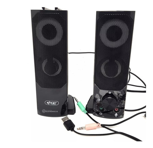 Parlante Pc Kp6040 Opcion Barra De Sonido Con Lus Led Y Usb 