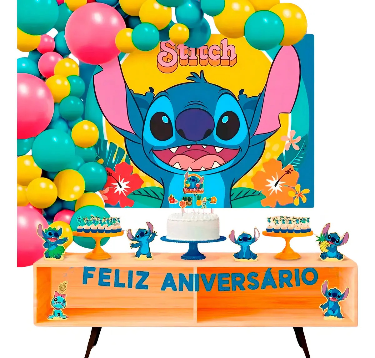 Kit Festa Fácil Lilo E Stitch - Decoração De Festa