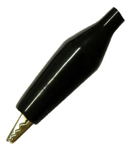 Conector Pinza Clip Cocodrilo Grande 45mm Color Negro