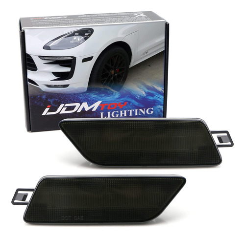 Ijdmtoy Euro Smoked Lens Front Bumper Side Marker Light - R.