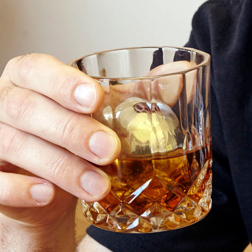Enfriadores De Acero Para Whisky Color Plateado