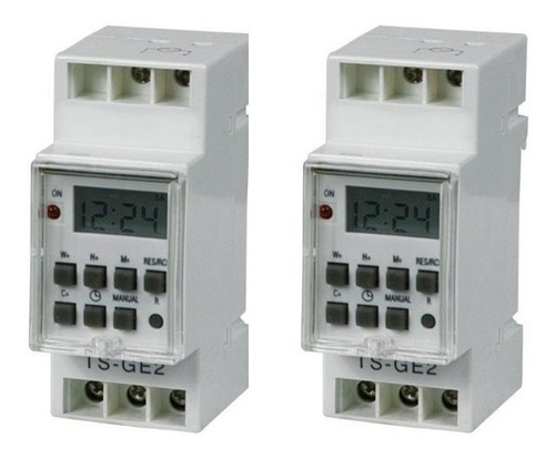 Timer Riel Din Digital Riego Piletas Pack  X2 Unid. Zurich