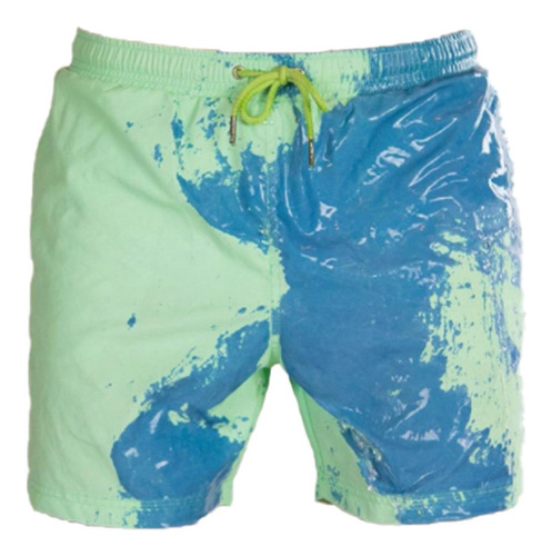 Pantalones Cortos De Playa Que Cambian De Color Para Hombre,