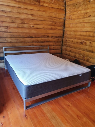 Imagen 8 de 10 de Cama Minimalista Tuxon 160x200 Base En Una Pieza