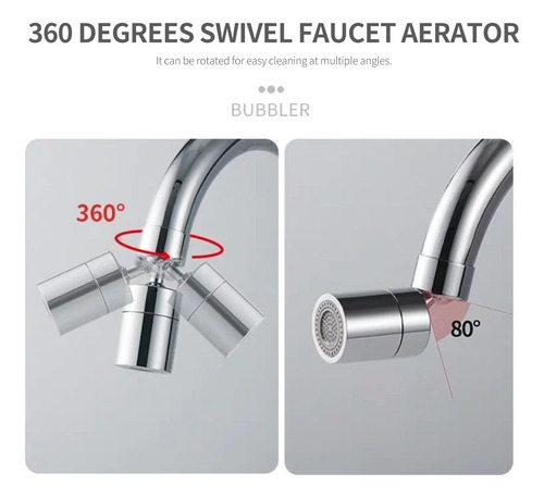 Aireador Grifo 360° Giratorio Ahorro Agua Baño Cocina