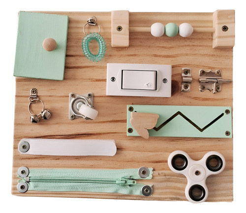 Tablero Panel Sensorial Montessori Didáctico De Madera