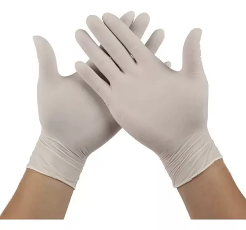 TQ Guantes Vinilo - Pack 100uds desechables, color blanco