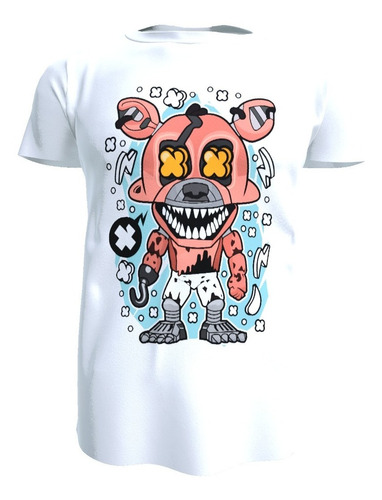 Polera Five Nights At Freddy's Foxy, Fnaf, Unisex Poliester 