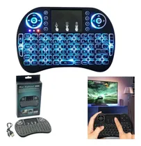 Comprar Teclado Mini Inalambrico Smart Tv Control Remoto Luz Rgb