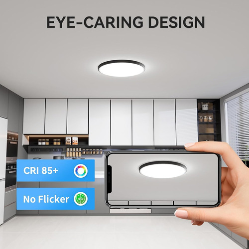 Luz Led Techo 12in Blanco,fácil Instalación Ahorro Energía