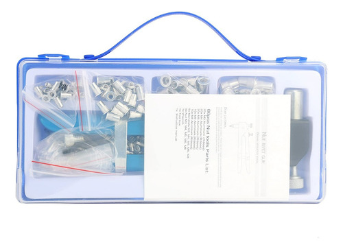 Kit Remachadora Tuerca 86 Piezas M3 A M8 Remache Ciego