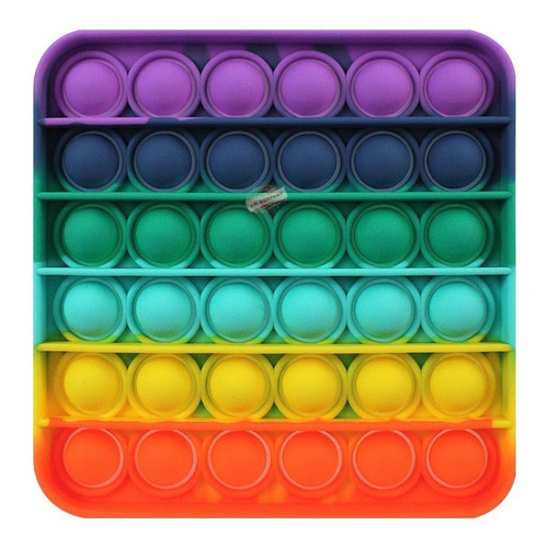 Fidget Toy Pop It Juguete Burbuja Antiestres Figuras Bu-1 Color Cuadrado Multicolor 1