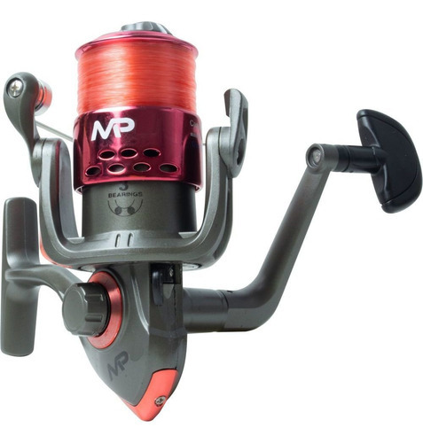 Molinete Pesca Albatroz 3000 Mp30 Médio Resistente C/ Linha Cor MP Vermelho Lado da manivela Direito/Esquerdo