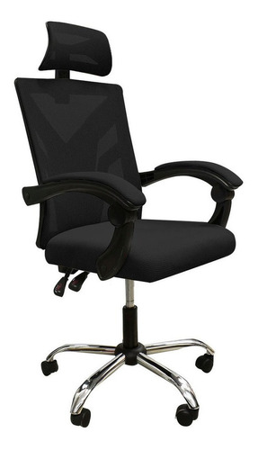 Silla De Escritorio Ejecutiva Ergonómica Clyde  Color Negro Material del tapizado Poliéster