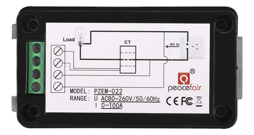 Medidor Digital De Ca/ac 100a Voltímetro Lcd