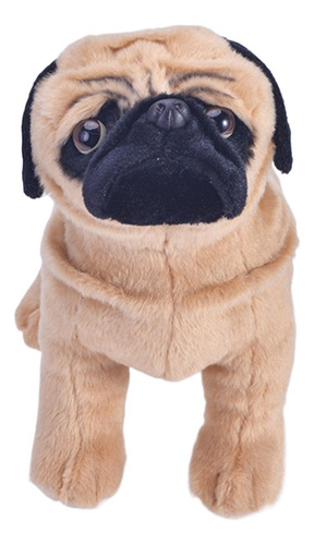 Peluche De Peluche, Realista Perro Pug Cachorro Figura De An