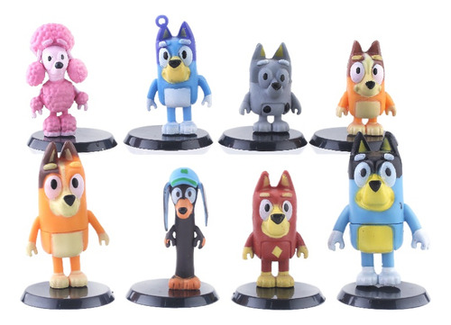 Figuras Articuladas Bluey Para Familia Y Amigos, 8 Unidades