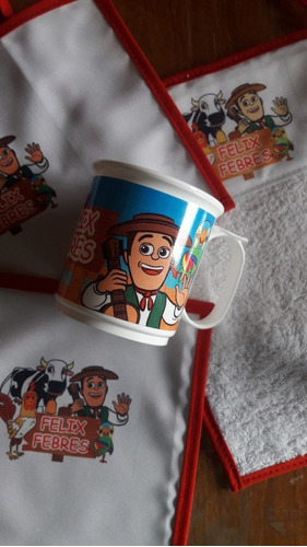 Set Jardin: Taza Toalla Individu Servilleta Todo Personalido