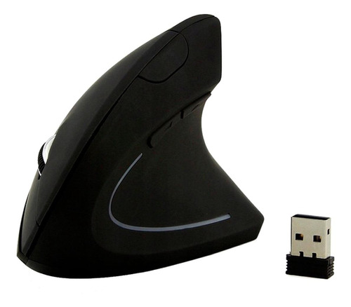 Mouse vertical sem fio recarregável Kolke  Computadora KEM-248 preto