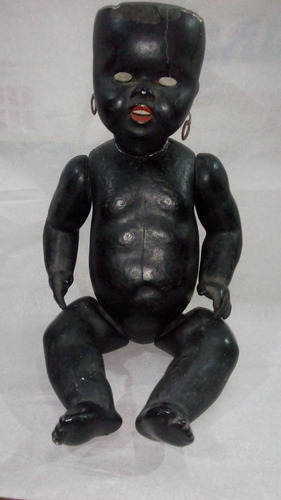 Muñeca Negra De Pasta Antigua A Restaurar Tal Fotos Alto 48 