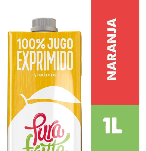 Imagen 6 de 8 de Jugo 100% Exprimido Naranja X 1ltr Pura Frutta 6 Un