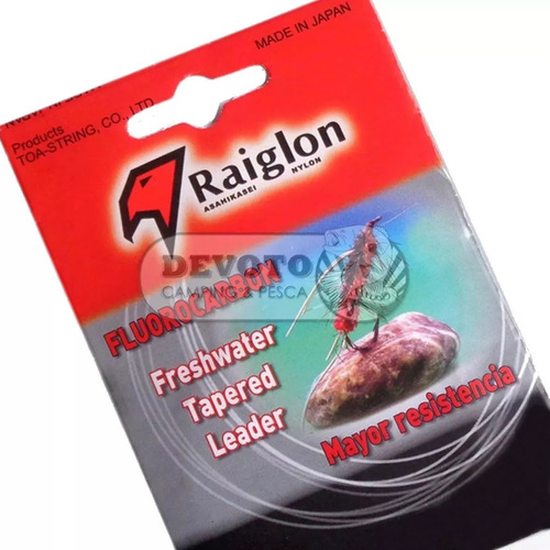 Leader Mosca Raiglon Fluorocarbon 9 Ft Freshwater Fly Pesca