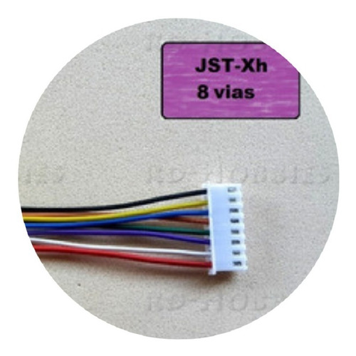 4 Conector Jst-xh 8 Vias Femea Com Fio P/ Balanceamento 7s