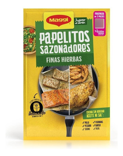 2 Pza Hojas Sazonadoras Maggi Jugoso A Sartén Finas Hierbas