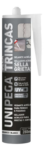 Sellador blanco Unipega Veda/Sela Trincas, 280 ml