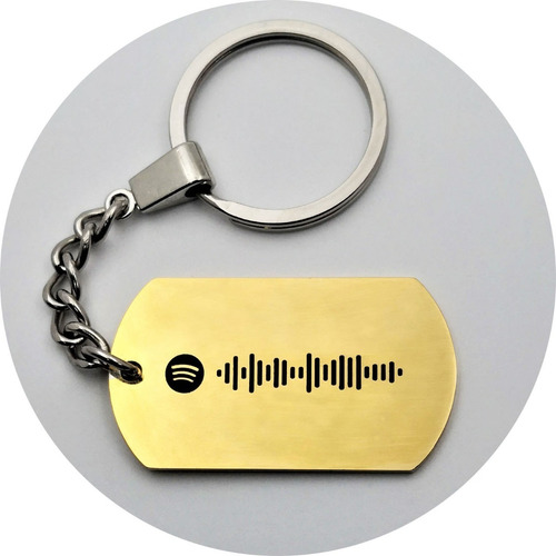 Imagen 1 de 8 de Llavero Acero Personalizado Calendario Y Spotify 1035