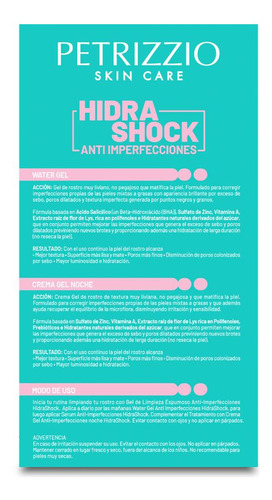 Set De Cremas Hidra Shock Anti Imperfecciones | Petrizzio