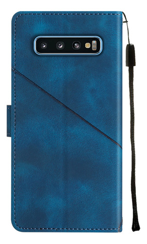 Funda Tipo Cartera Con Tapa En Relieve Para Samsung S10/s10