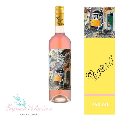 Vinho Português Fino Rosé Meio Seco Porta 6 750ml Vidigal