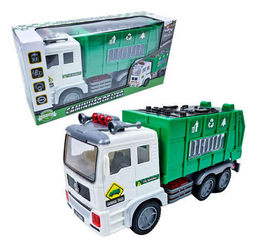 Caminhão  Bate Volta Coletor De Lixo Com Som E Luzes 4d