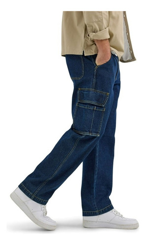 Pantalon Cargo Wrangler Hombre Denim