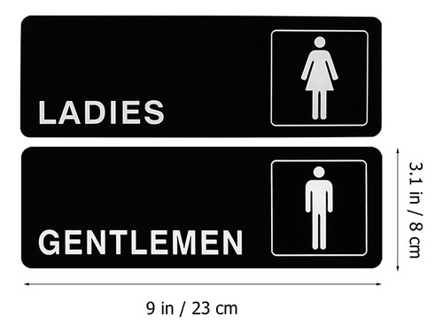 Señalización De Baños Para Hombres Y Mujeres, 2 Unidades