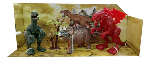 Set Dinosaurios X3 Chicos 2 A Cuerda Tun Tunishop