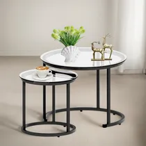 Comprar Mesas De Centro Redondas Modernas, Metálicas, 23.6 X 23.6 X