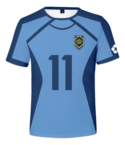 Camiseta Estampada En 3d Del Equipo De Fútbol Blue Lock