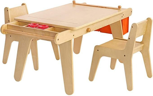 Meeden Mesa De Arte Para Niños, Mesa Y Silla De Made