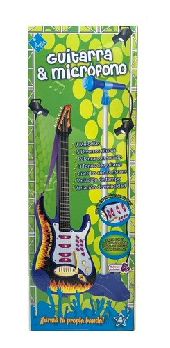 El Duende Azul Guitarra Con Microfono De Pie Art 6317